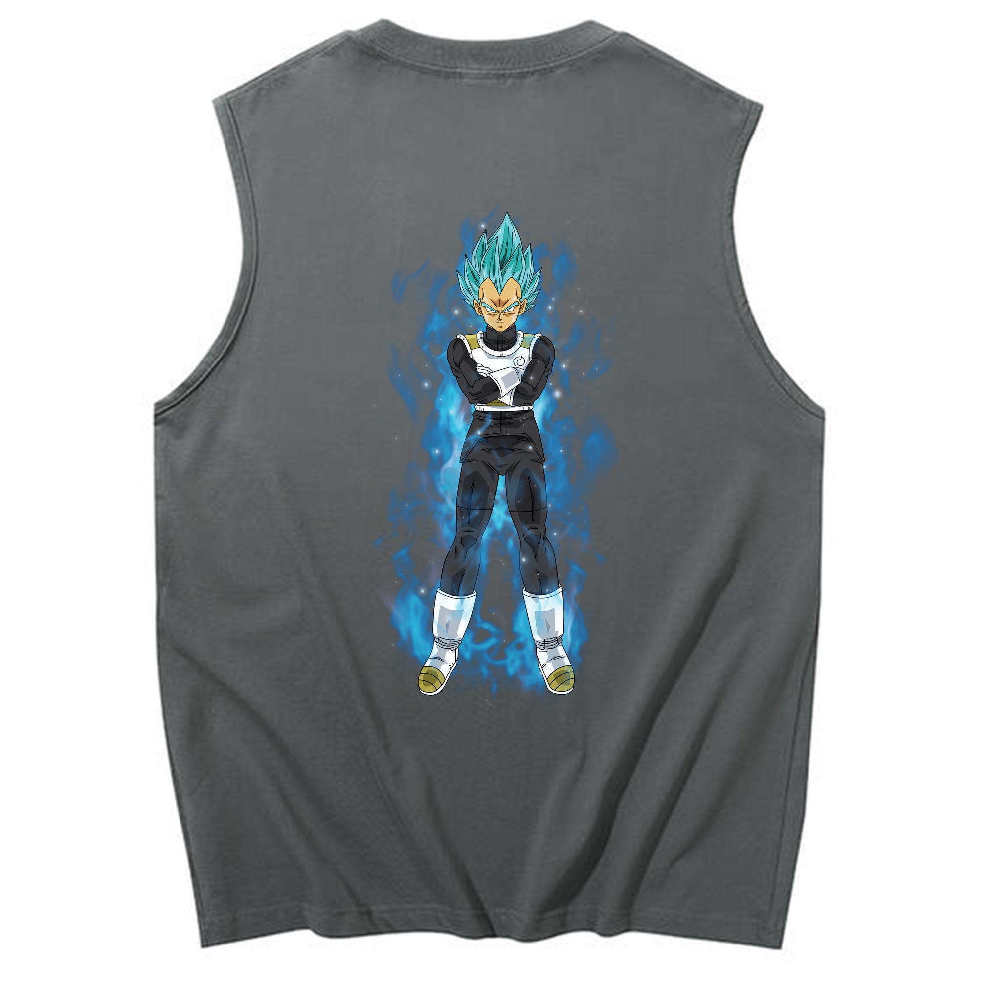 （画像用） ドラゴンボール ベジータ四世（Bejīta Yonsei）DRAGON BALL Vegeta IV コットン100％タンクトップ（背面プリント）